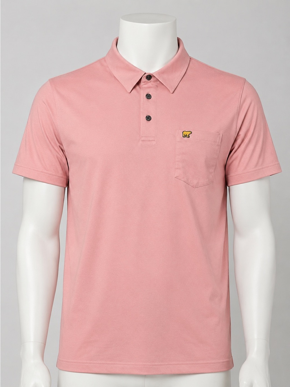 Men’s Pink golf shirt  with Chest Pocket and Subtle Logo